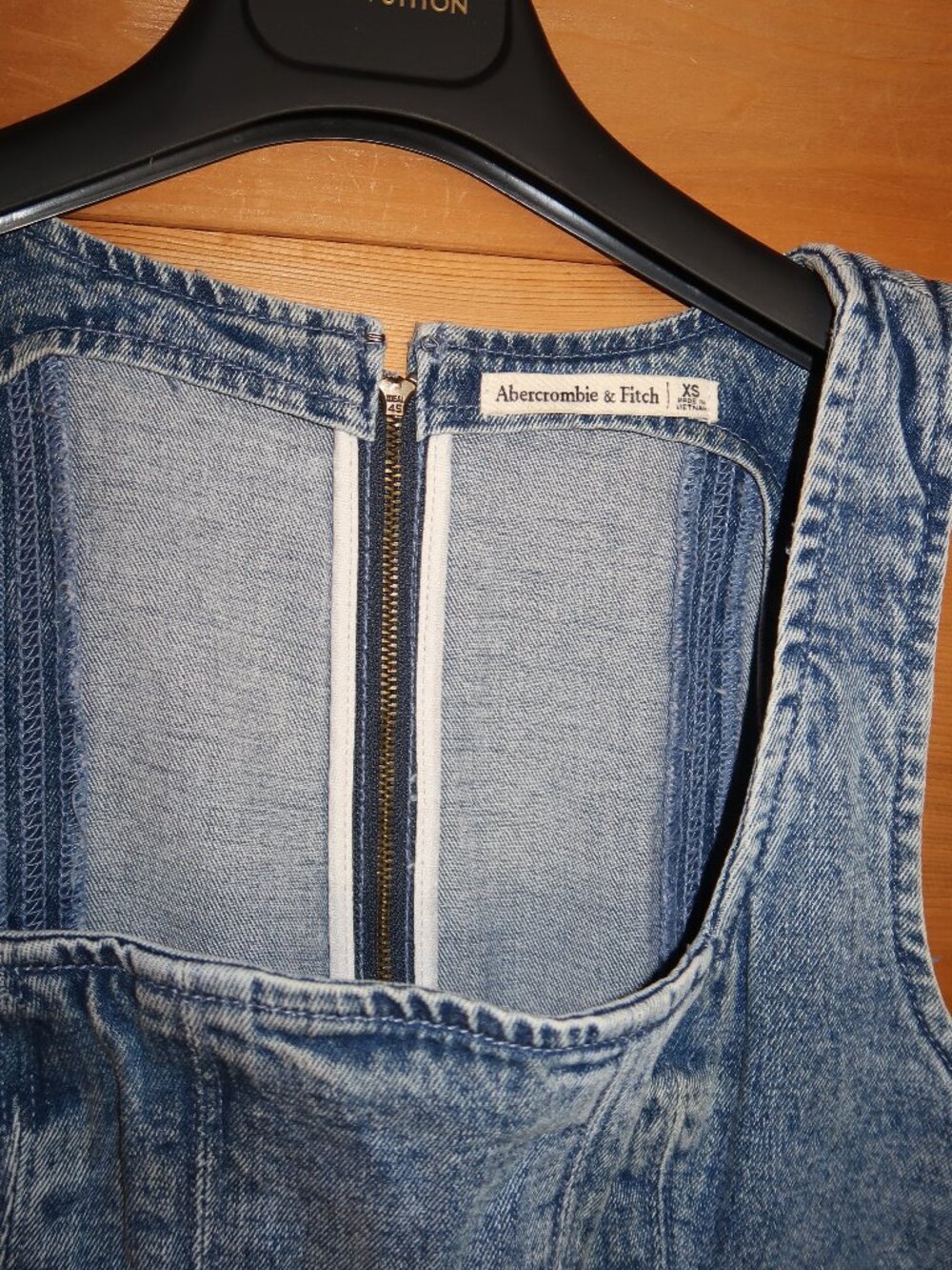 Women's Abercrombie Denim Squareneck Mini Dress - Picture 2 of 5